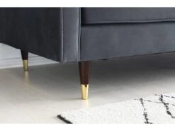 Nalha Gris Foncé Velours 3p -Accueil-Canapé canape 15007907