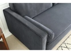 Nalha Gris Foncé Velours 3p -Accueil-Canapé canape 15007915