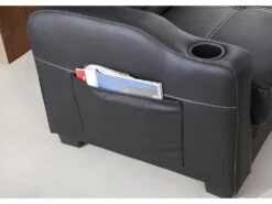 Canapé Convertible Clic Clac En Simili MIRELLA - Noir -Accueil-Canapé canape 15010