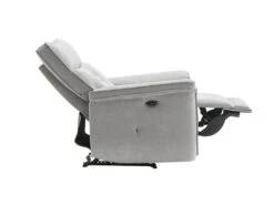 Canapé 2 Places Relax électrique En Tissu Gris BENJAMIN -Accueil-Canapé canape 15290037