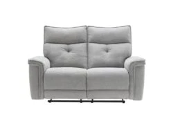 Canapé 2 Places Relax électrique En Tissu Gris BENJAMIN -Accueil-Canapé canape 15290047