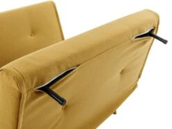 Canapé 2 Places Convertible En Tissu Jaune Moutarde URIBIA -Accueil-Canapé canape 15882245