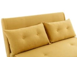 Canapé 2 Places Convertible En Tissu Jaune Moutarde URIBIA -Accueil-Canapé canape 15882249