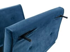 Canapé 2 Places Convertible En Velours Bleu Nuit URIBIA -Accueil-Canapé canape 15883205