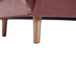 Canapé 2 Places Convertible En Velours Rose Poudré URIBIA -Accueil-Canapé canape 15886309