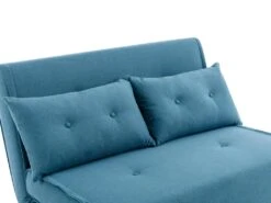 Canapé 2 Places Convertible En Tissu Bleu URIBIA -Accueil-Canapé canape 15886349