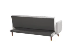 Canapé Convertible 3 Places En Velours Gris Clair SENJA -Accueil-Canapé canape 16174383