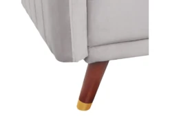 Canapé Convertible 3 Places En Velours Gris Clair SENJA -Accueil-Canapé canape 16174391