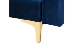 Canapé Convertible 3 Places En Velours Bleu Marine ABERDEEN -Accueil-Canapé canape 16174545