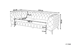 Canapé 3 Places En Velours Noir SOTRA 14 Canapé 3 Places En Velours Noir SOTRA -Accueil-Canapé canape 16181025