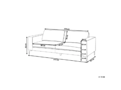 Canapé 3 Places En Velours Bleu Clair VADSTENA -Accueil-Canapé canape 16182165