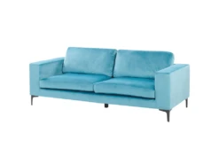 Canapé 3 Places En Velours Bleu Clair VADSTENA -Accueil-Canapé canape 16182167