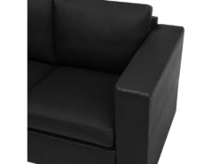 Canapé 2 Places En Cuir Noir HELSINKI -Accueil-Canapé canape 16183079