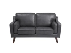 Canapé 2 Places En Cuir PU Gris LOKKA