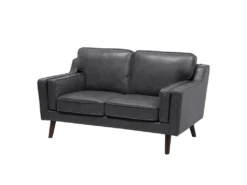 Canapé 2 Places En Cuir PU Gris LOKKA -Accueil-Canapé canape 16183471