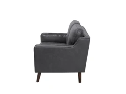 Canapé 2 Places En Cuir PU Gris LOKKA -Accueil-Canapé canape 16183473