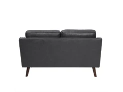 Canapé 2 Places En Cuir PU Gris LOKKA -Accueil-Canapé canape 16183475