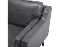 Canapé 2 Places En Cuir PU Gris LOKKA -Accueil-Canapé canape 16183479