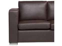 Canapé 2 Places En Cuir Marron HELSINKI -Accueil-Canapé canape 16185995