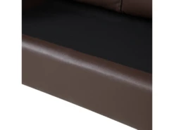 Canapé 2 Places En Cuir Marron HELSINKI -Accueil-Canapé canape 16185997