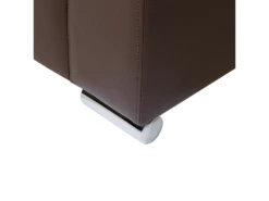 Canapé 2 Places En Cuir Marron HELSINKI -Accueil-Canapé canape 16185999