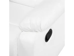 Canapé 2 Places En Cuir PU Blanc Avec Position Réglable BERGEN -Accueil-Canapé canape 16187045