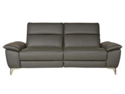 Canapé 3 Places Relax électrique En Cuir SPARTE - Anthracite -Accueil-Canapé canape 1655425