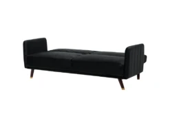 Canapé Convertible 3 Places En Velours Noir SENJA -Accueil-Canapé canape 16646205