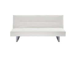 Canapé-lit 3 Places En Cuir PU Blanc DERBY