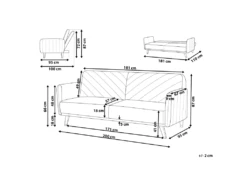Canapé Convertible 3 Places En Velours Rouge SENJA -Accueil-Canapé canape 16647885