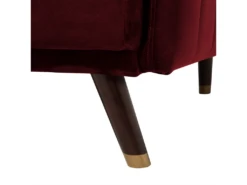 Canapé Convertible 3 Places En Velours Rouge SENJA -Accueil-Canapé canape 16647899