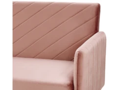 Canapé Convertible 3 Places En Velours Rose SENJA -Accueil-Canapé canape 16648405