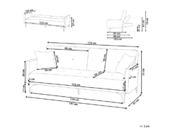 Canapé Convertible 3 Places En Velours Vert LUCAN -Accueil-Canapé canape 16651031