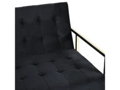 Canapé Convertible 3 Places En Velours Noir MARSTAL -Accueil-Canapé canape 16652135