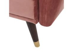 Canapé Convertible 3 Places En Velours Rose VIMMERBY -Accueil-Canapé canape 16654593