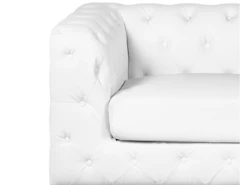 Canapé 2 Places En Cuir PU Blanc VISSLAND -Accueil-Canapé canape 16655439