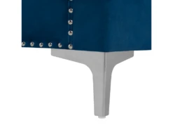 Canapé 3 Places En Velours Bleu Marine AVALDSENES -Accueil-Canapé canape 16657841