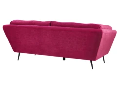 Canapé 3 Places En Velours Rouge Bordeaux LENVIK -Accueil-Canapé canape 16658071