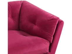 Canapé 3 Places En Velours Rouge Bordeaux LENVIK -Accueil-Canapé canape 16658075