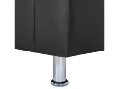 Canapé 3 Places En Cuir PU Noir FLORO -Accueil-Canapé canape 16658373