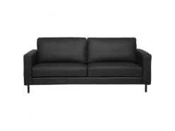 Canapé 3 Places En Cuir Noir SAVALEN