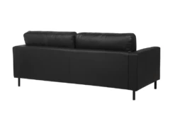 Canapé 3 Places En Cuir Noir SAVALEN -Accueil-Canapé canape 16659709