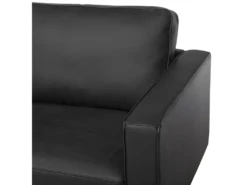 Canapé 3 Places En Cuir Noir SAVALEN -Accueil-Canapé canape 16659711