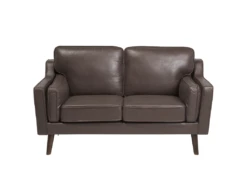 Canapé 2 Places En Cuir PU Marron LOKKA