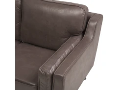 Canapé 2 Places En Cuir PU Marron LOKKA -Accueil-Canapé canape 16660431