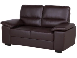 Canapé 2 Places En Cuir PU Marron VOGAR -Accueil-Canapé canape 16661737