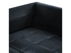 Canapé Moderne En Velours Noir D'Angle Gauche Pieds En Bois D'Eucalyptus Grena -Accueil-Canapé canape 16662747