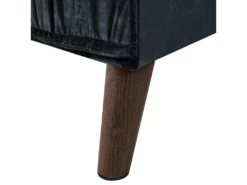 Canapé Moderne En Velours Noir D'Angle Gauche Pieds En Bois D'Eucalyptus Grena -Accueil-Canapé canape 16662749