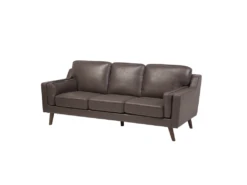 Canapé 3 Places En Cuir PU Marron LOKKA -Accueil-Canapé canape 16663671