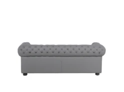 Canapé En Cuir Gris CHESTERFIELD -Accueil-Canapé canape 16663965